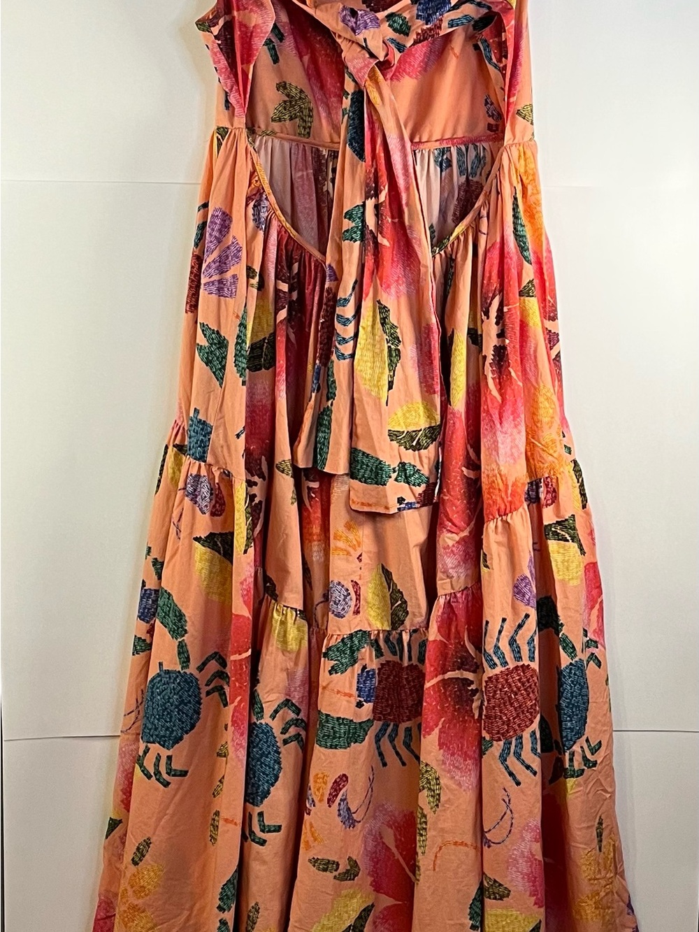 FARM Rio XS Women's Maxi Dress Sleeveless Floral Print Back Tie Summer Casual - Picture 3 of 6